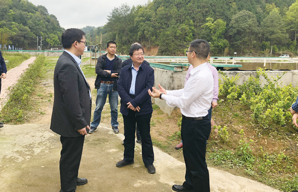 贛州市副市長(zhǎng)胡聚文調(diào)研我司定南馬山逕、石陂角稀土尾水收集處理站
